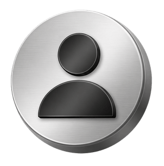 Decoratief 3D-avatarpictogram in zilverkleur op de FAQ-pagina