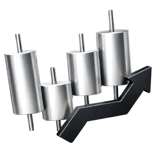 3D-icoon van een candlestickgrafiek op de Over ons-pagina van Rots Kapitveld